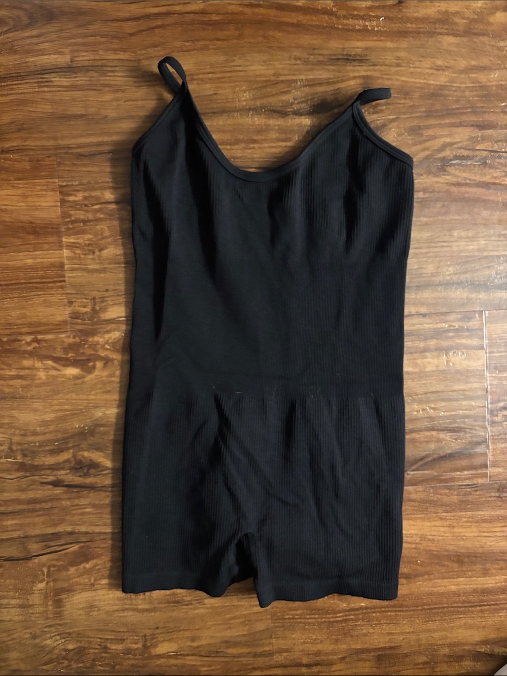 Black Ribbed Sleeveless Bodycon Romper
